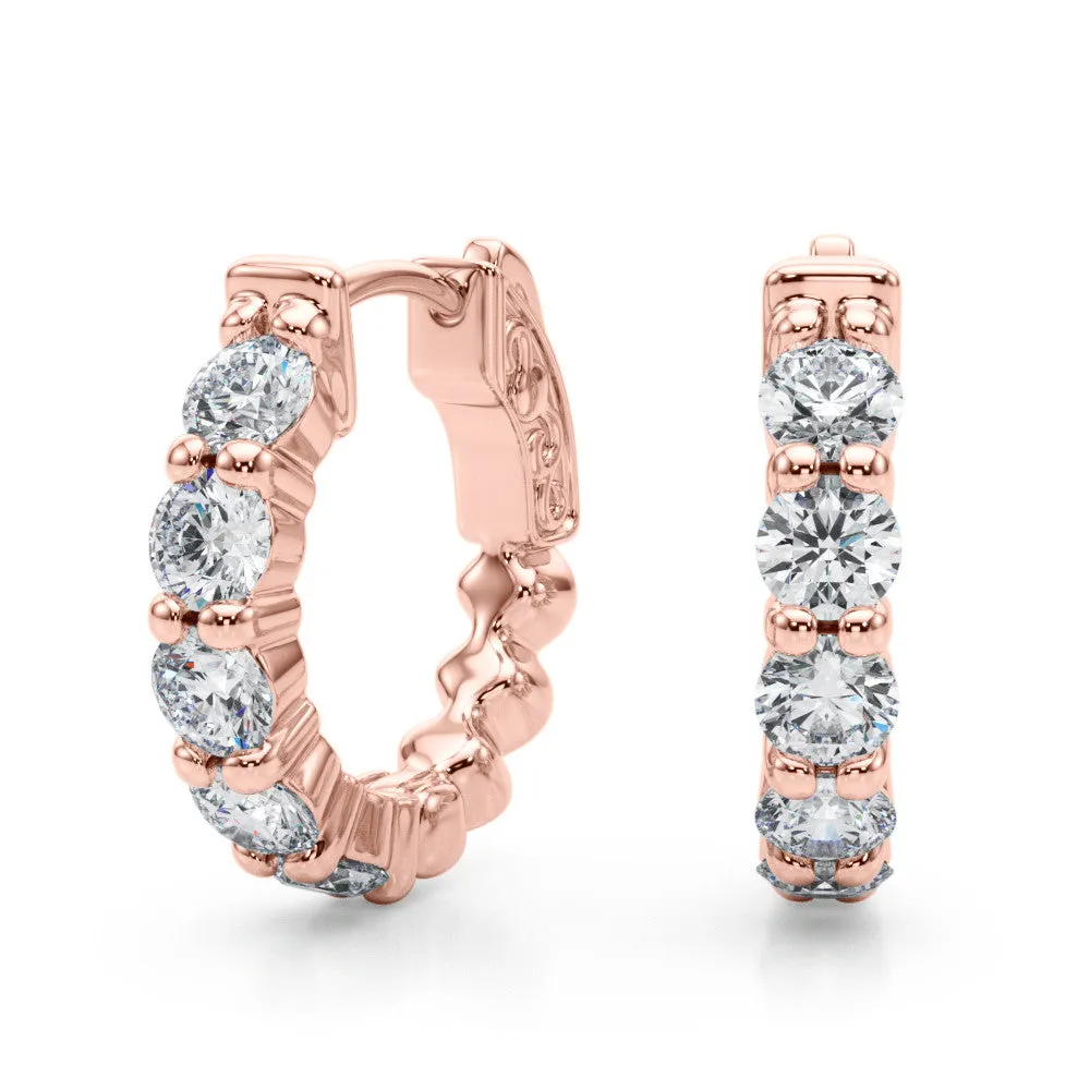 Ladies Hoop Earring 41115 Natural Diamond