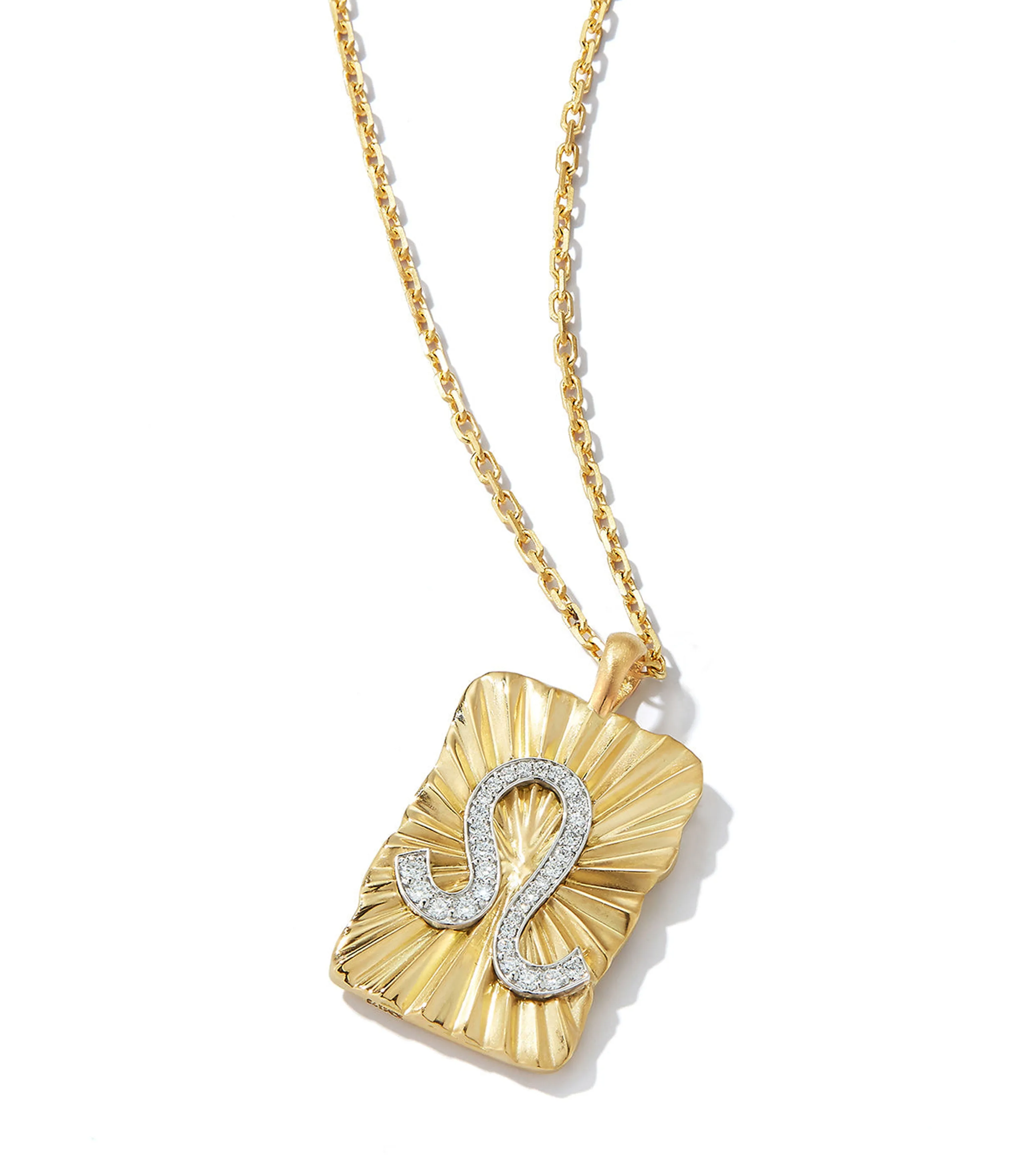 Leo Zodiac Pendant Necklace, Diamonds