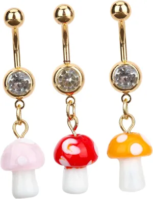 LIFKOME Unique Belly Button Rings Navel Belly Button Ring Dangle Halloween Jewelry Random Style