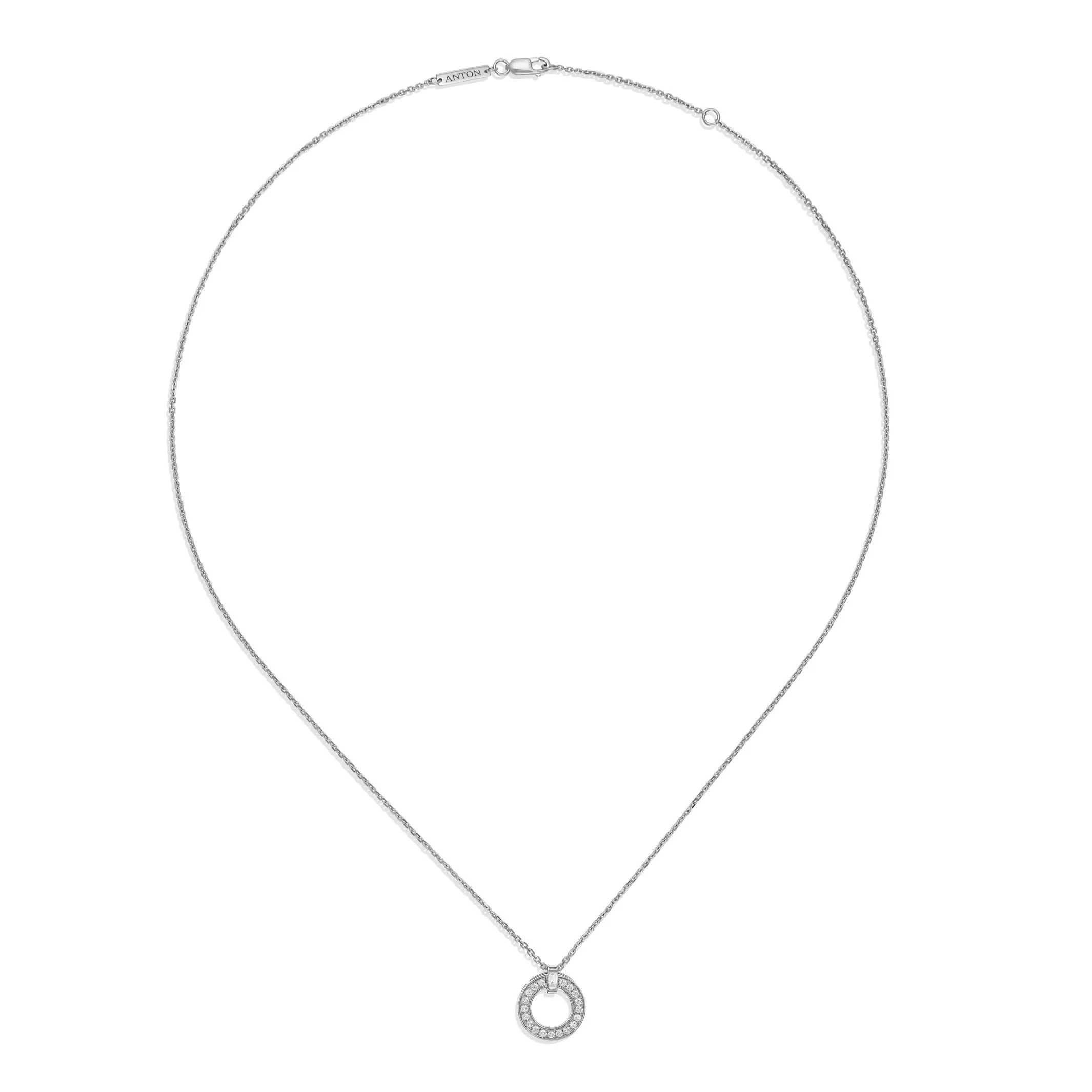 Lighthouse® Single Diamond Pendant Necklace | White Gold