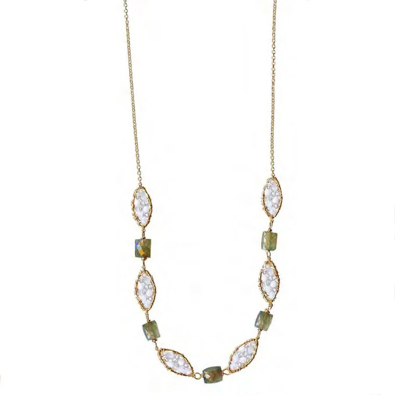 Lilac Labradorite Necklace 4759 by Michelle Pressler Jewelry