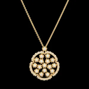 Louis Julian Et Fils Diamond 18Kt Yellow Gold Necklace