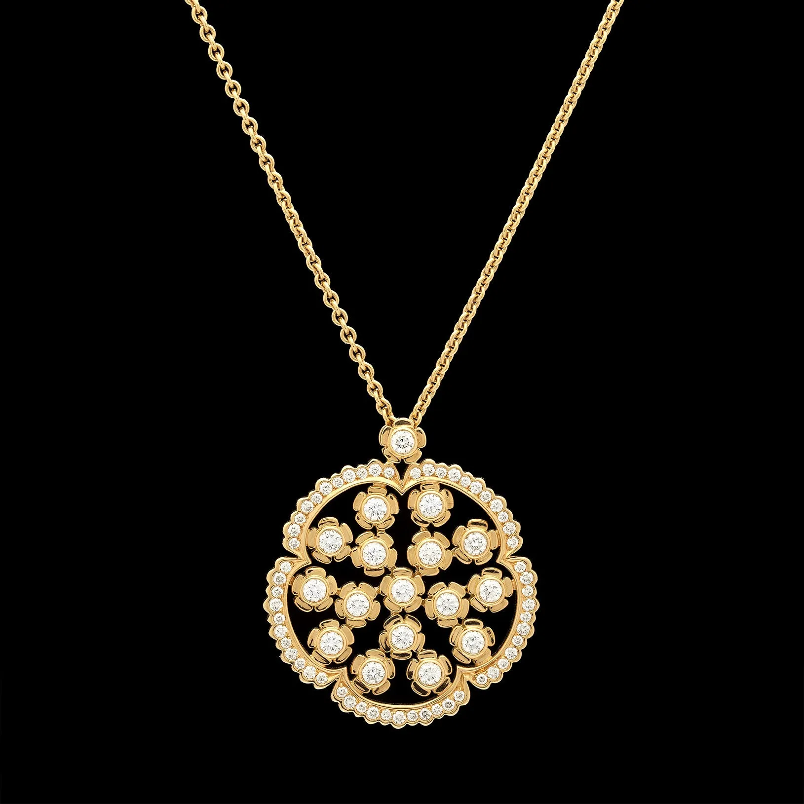 Louis Julian Et Fils Diamond 18Kt Yellow Gold Necklace