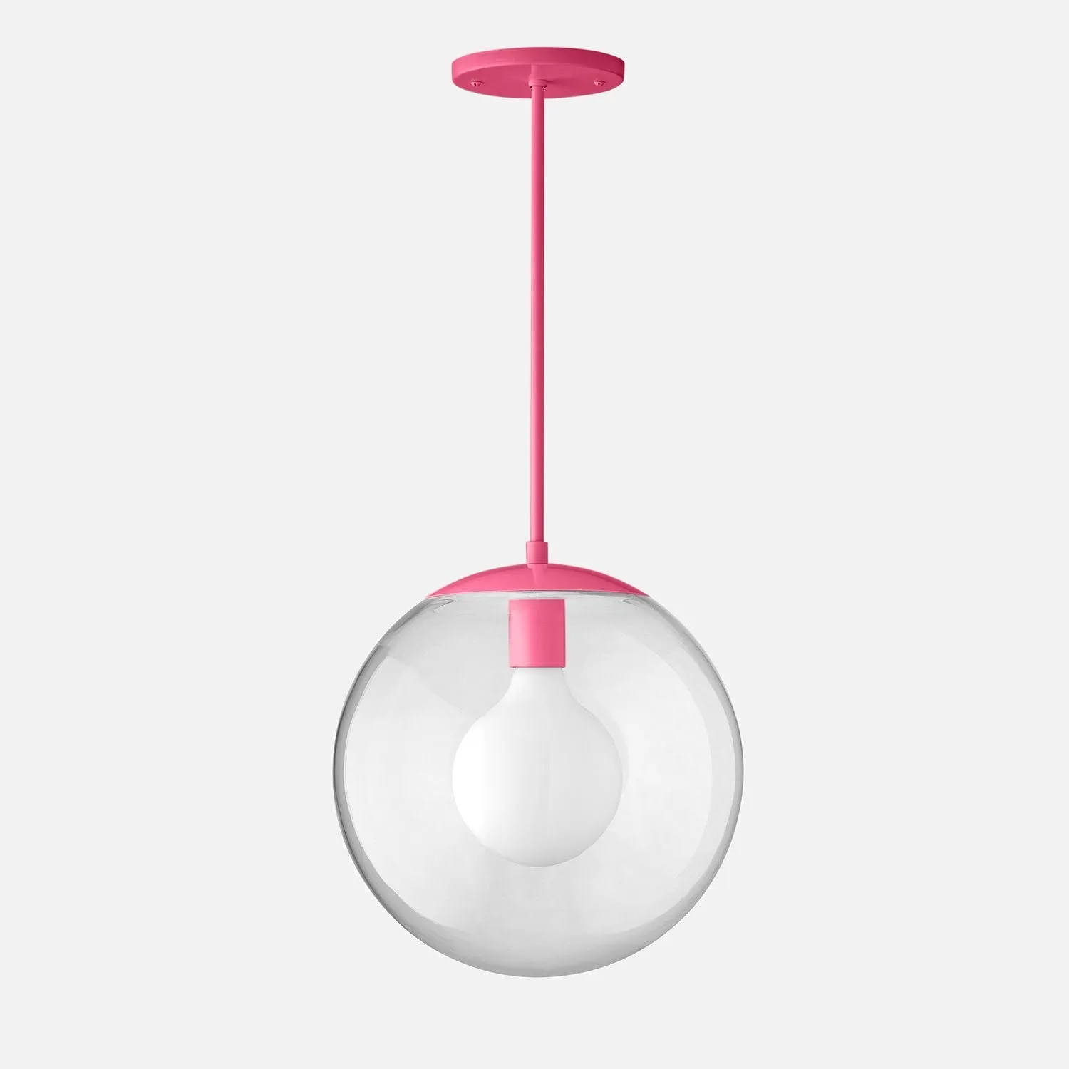 Luna Rod Pendant with 12" Clear Shade