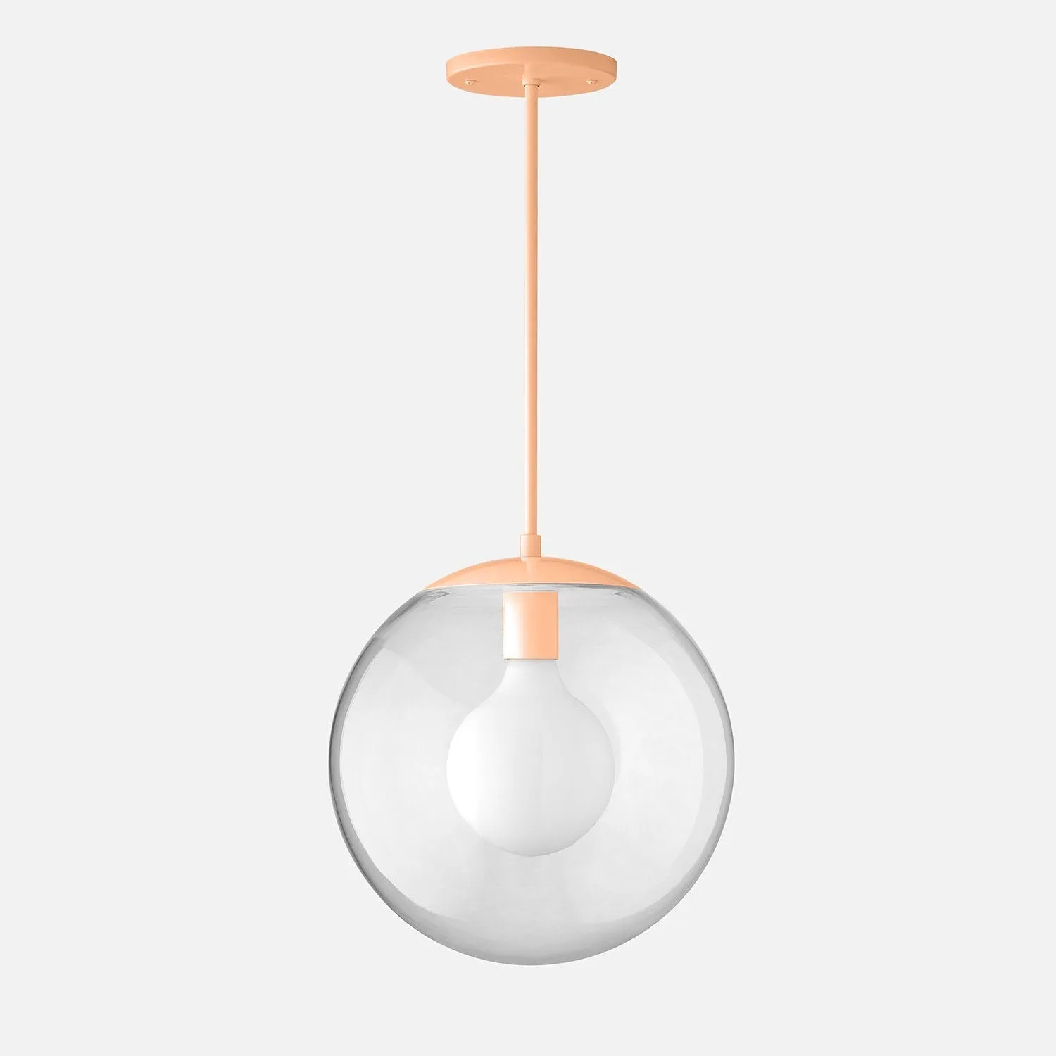 Luna Rod Pendant with 12" Clear Shade