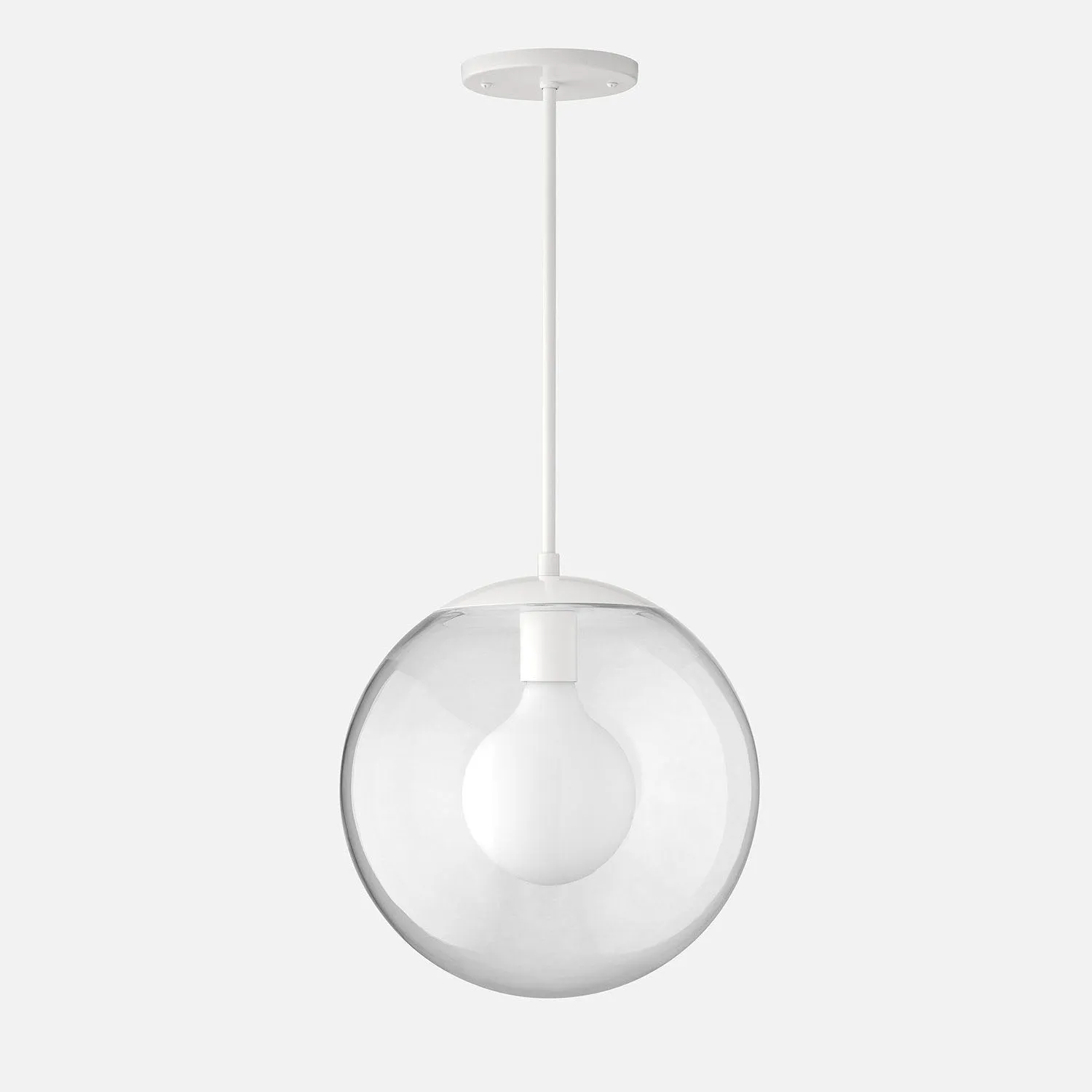Luna Rod Pendant with 12" Clear Shade