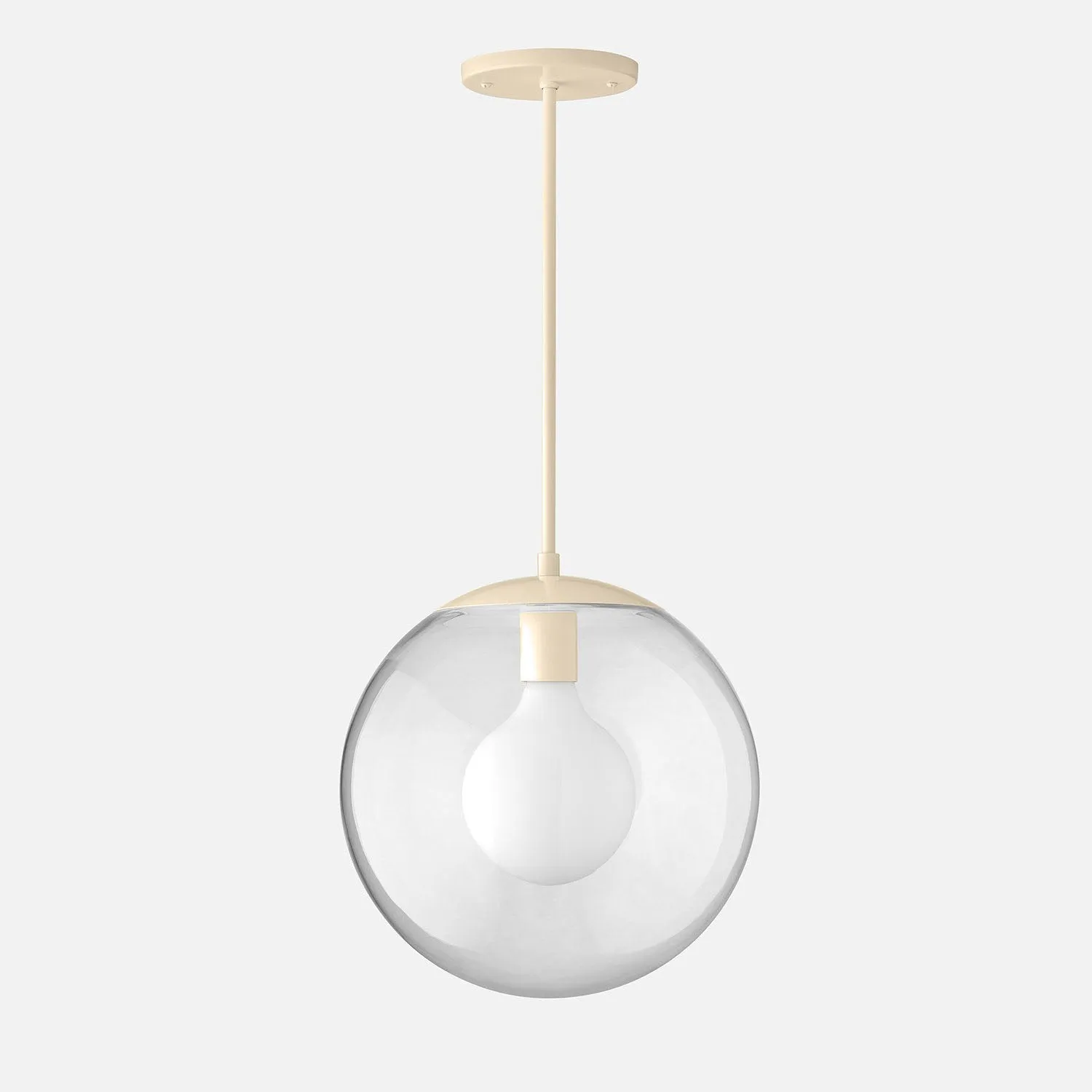 Luna Rod Pendant with 12" Clear Shade