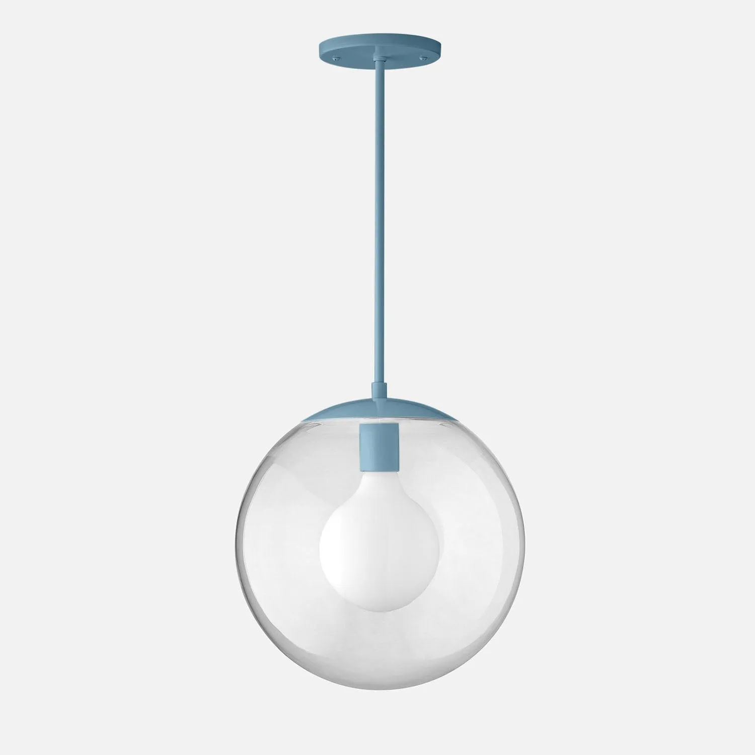 Luna Rod Pendant with 12" Clear Shade