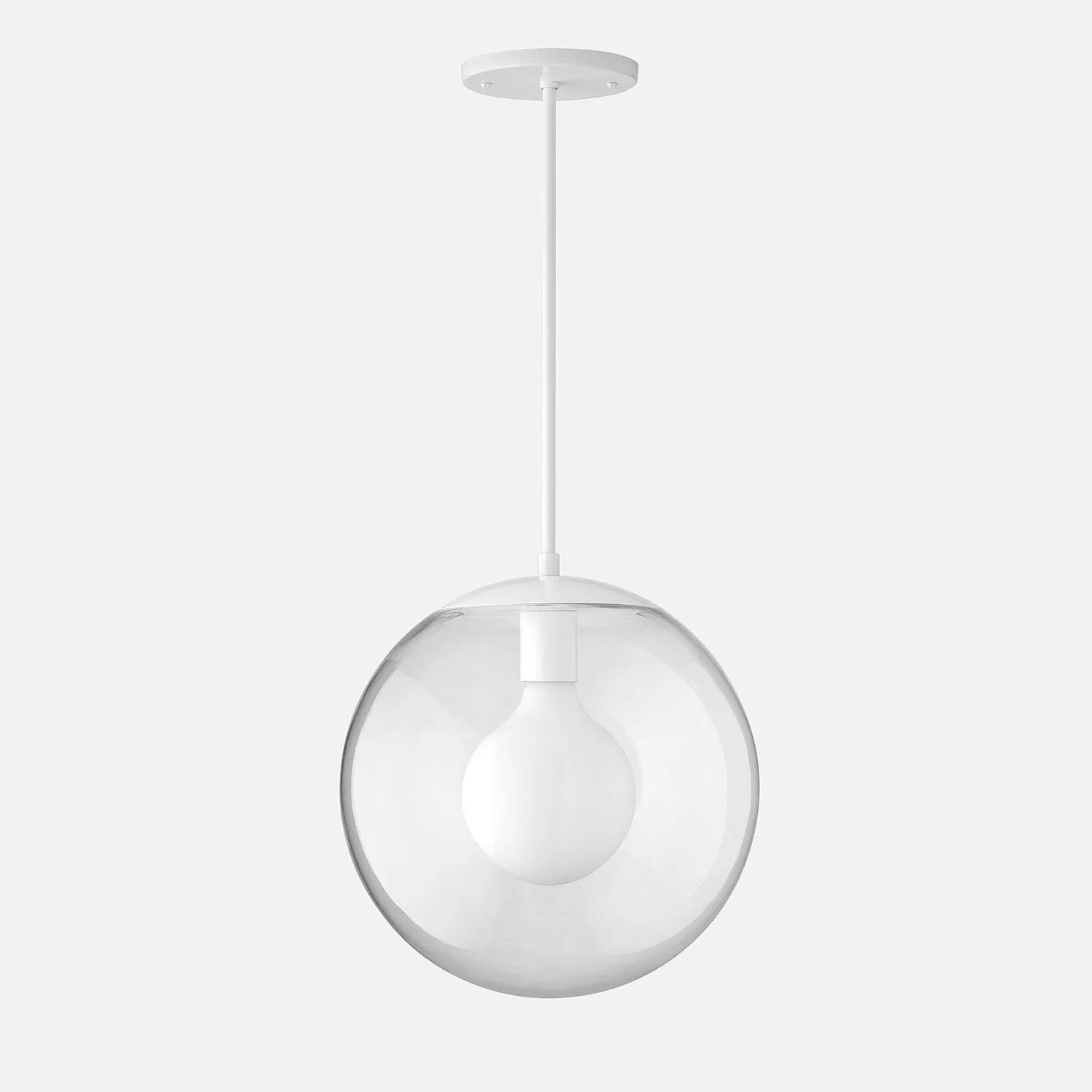 Luna Rod Pendant with 12" Clear Shade