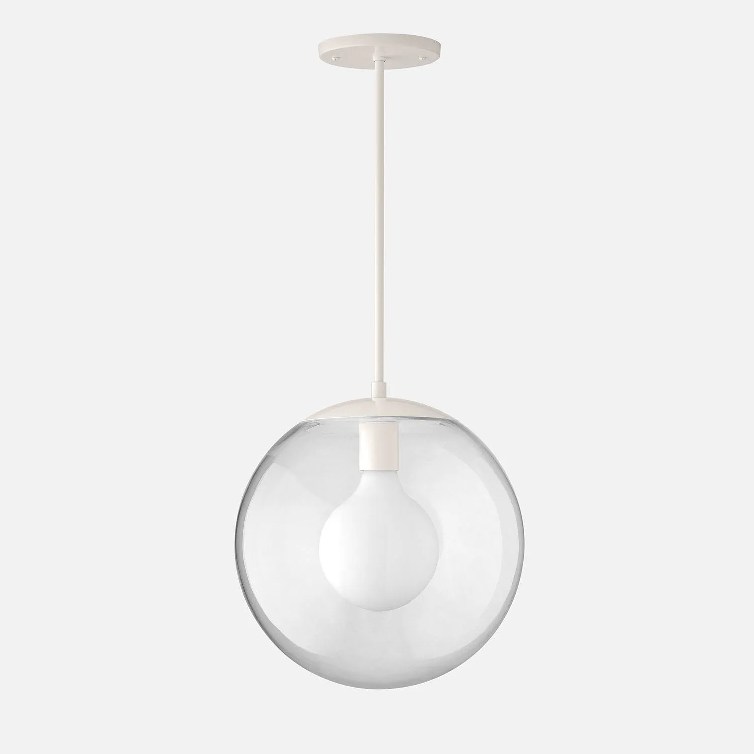 Luna Rod Pendant with 12" Clear Shade