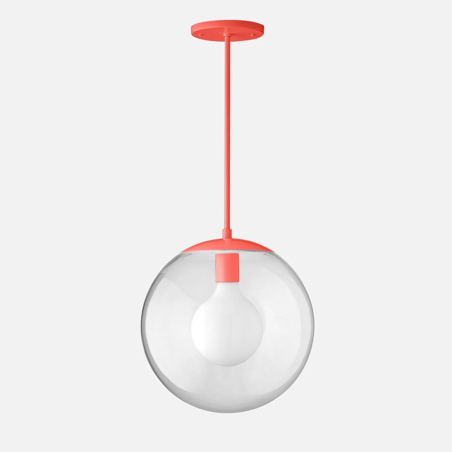 Luna Rod Pendant with 12" Clear Shade