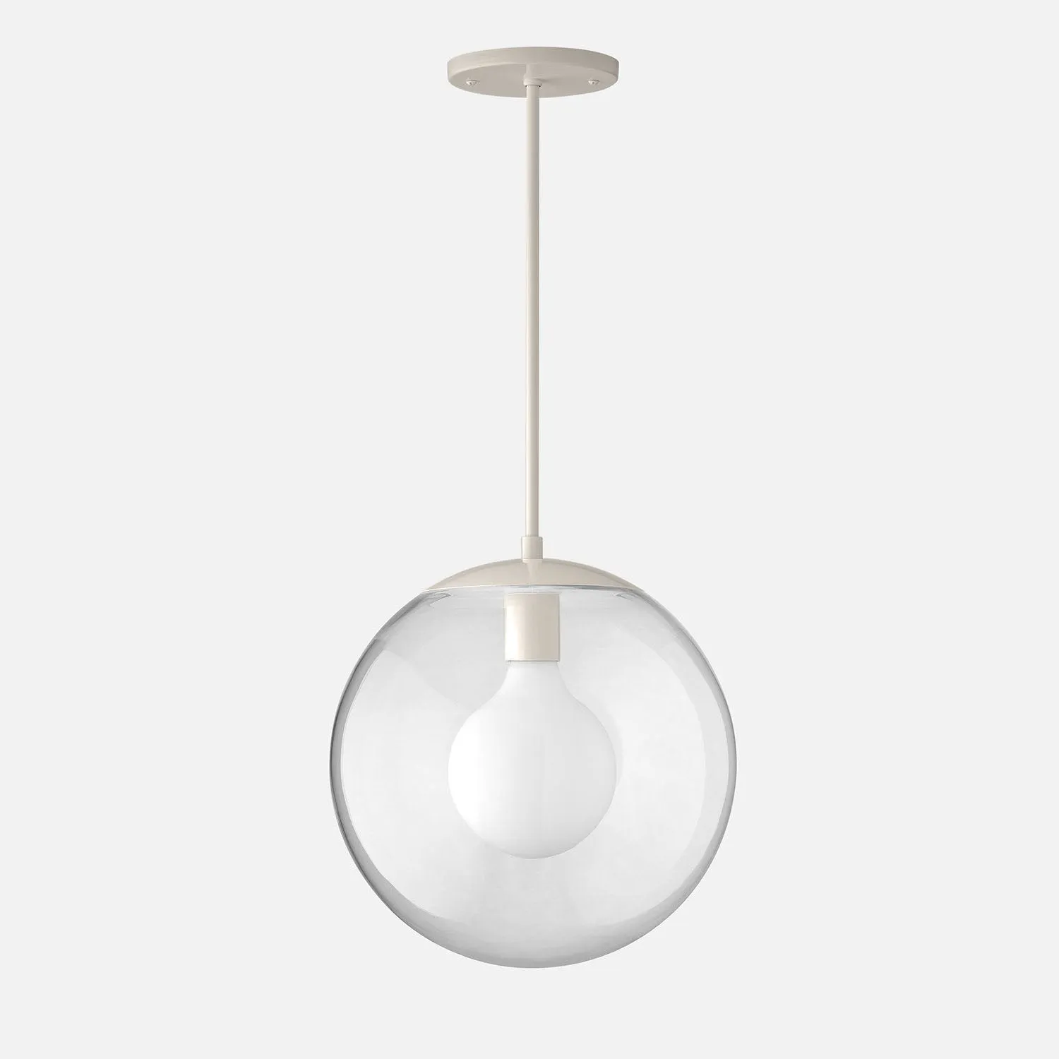 Luna Rod Pendant with 12" Clear Shade