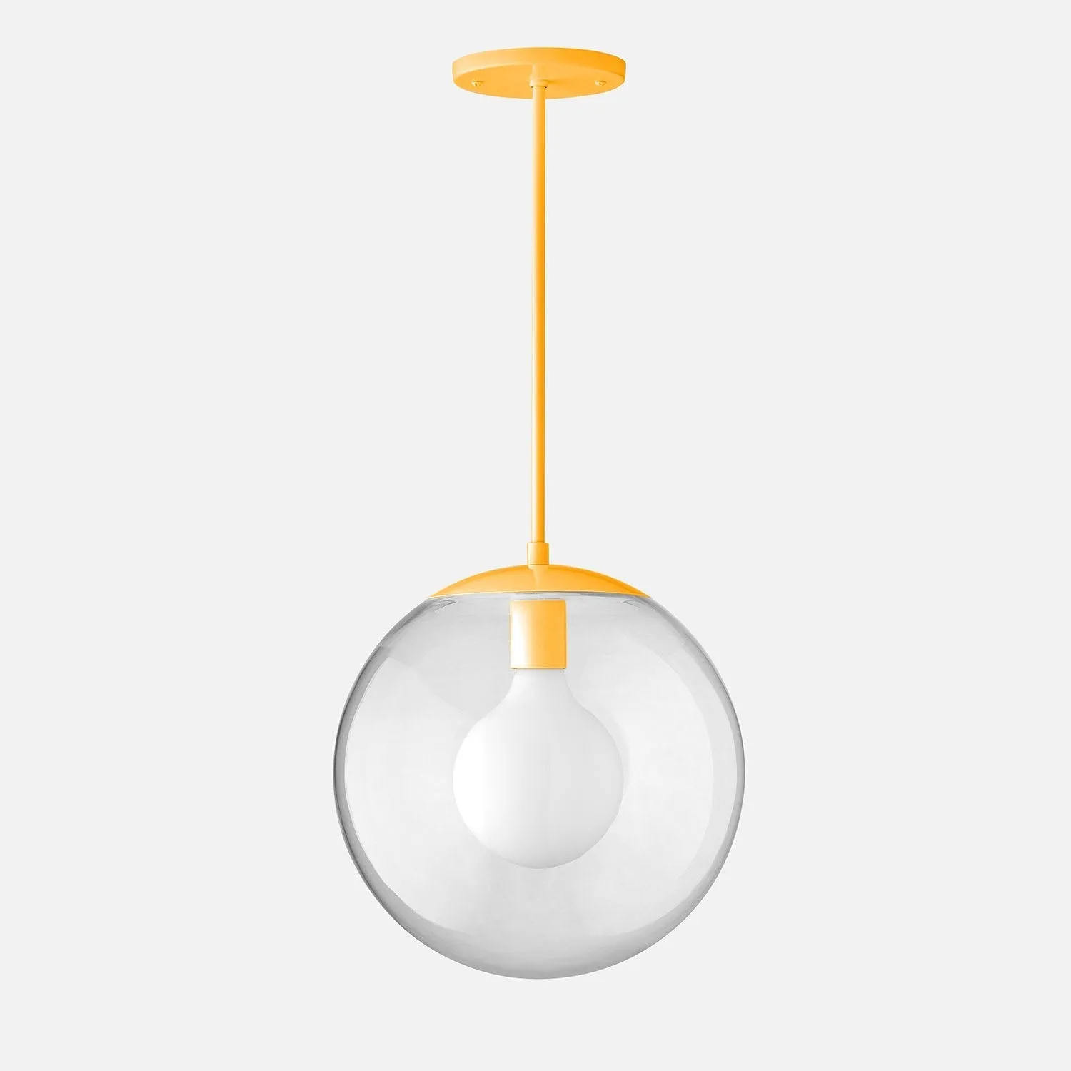 Luna Rod Pendant with 12" Clear Shade