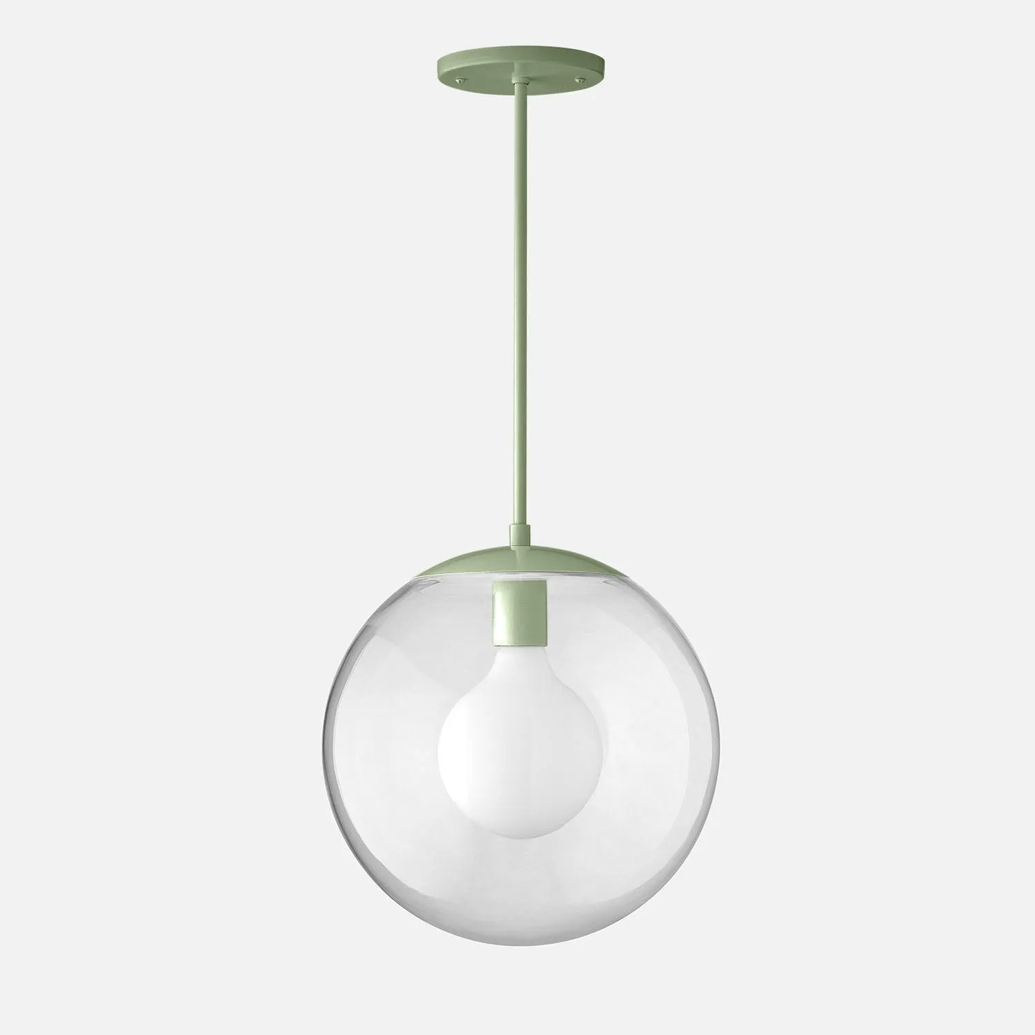 Luna Rod Pendant with 12" Clear Shade