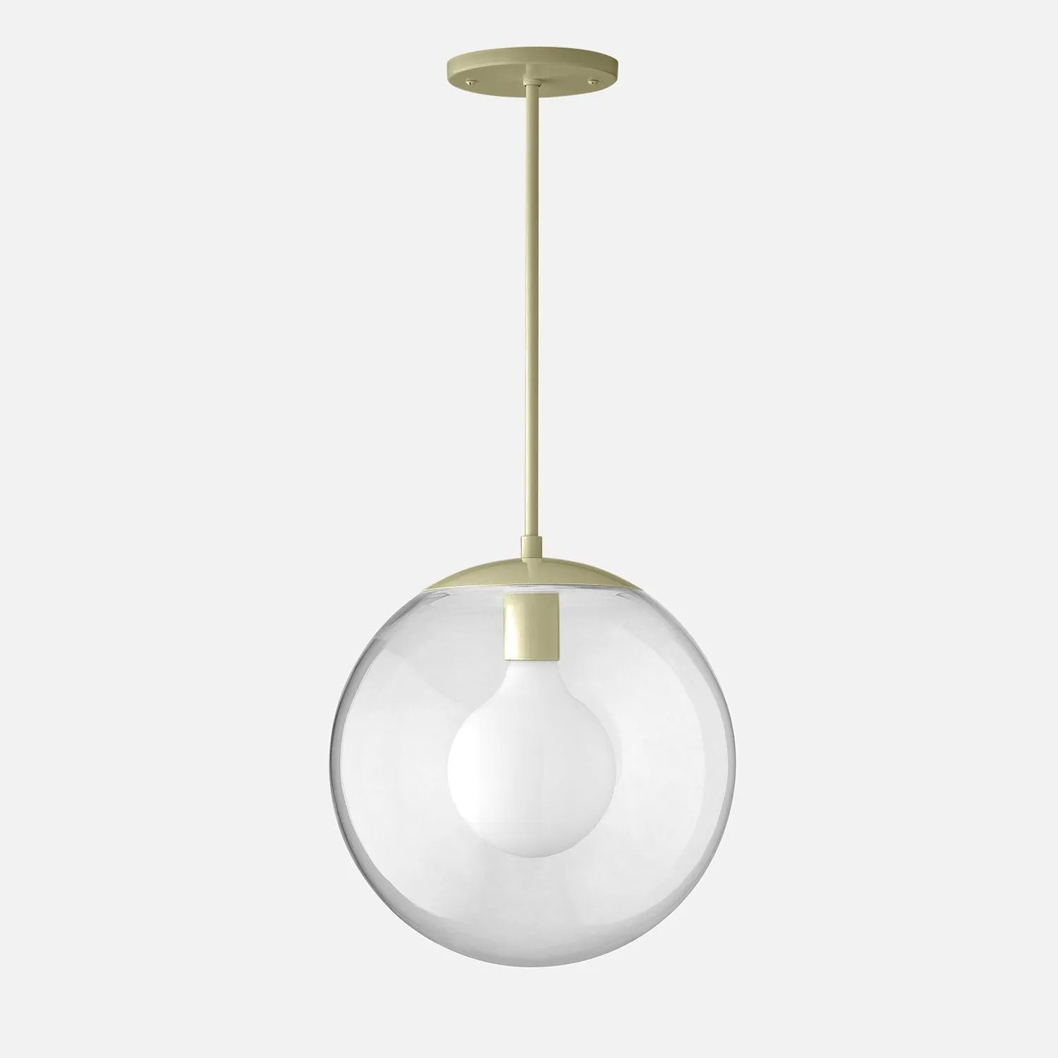 Luna Rod Pendant with 12" Clear Shade