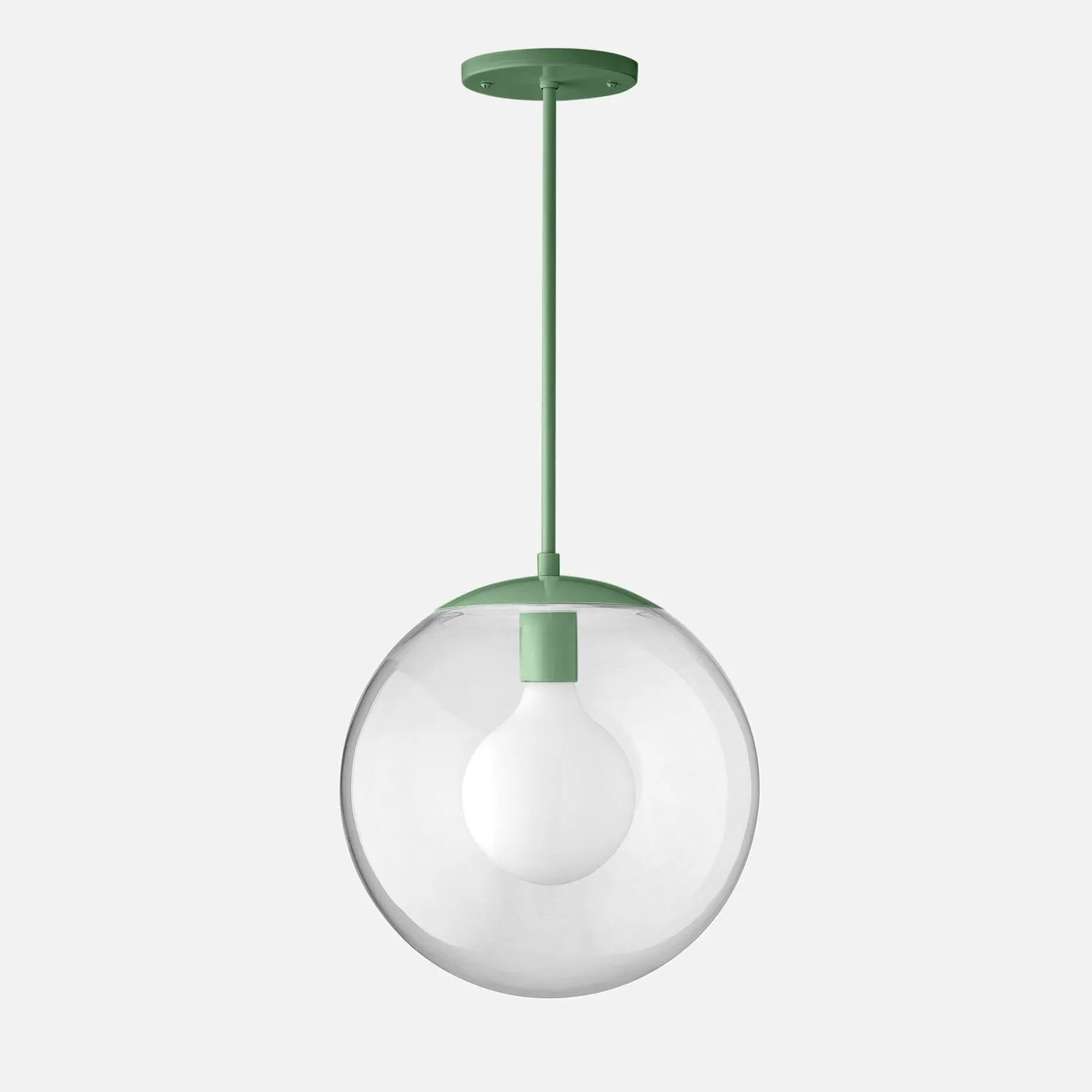 Luna Rod Pendant with 12" Clear Shade