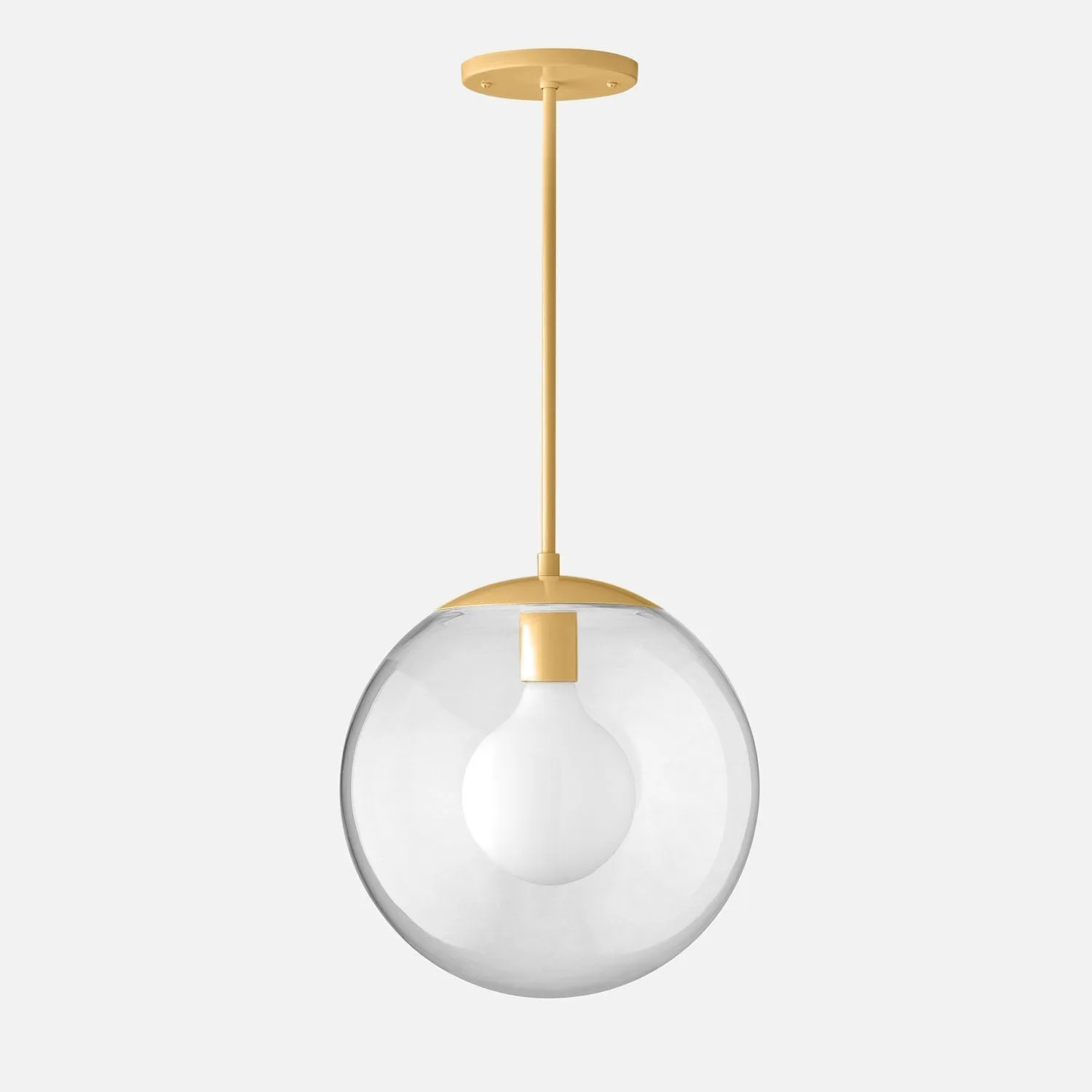 Luna Rod Pendant with 12" Clear Shade