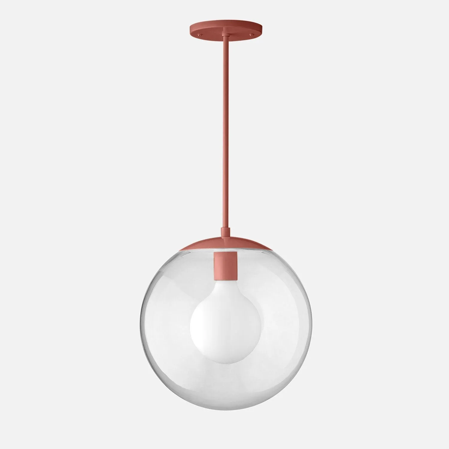 Luna Rod Pendant with 12" Clear Shade