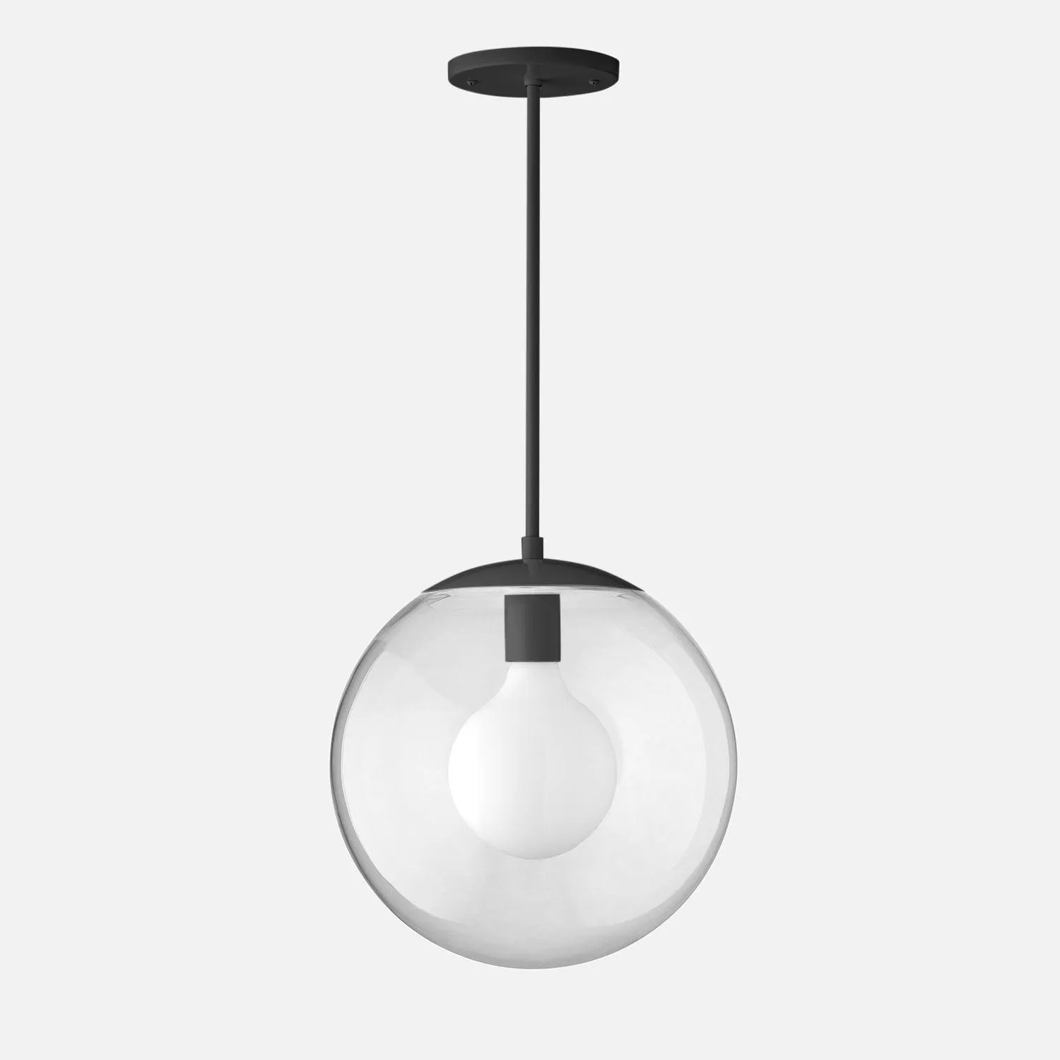 Luna Rod Pendant with 12" Clear Shade
