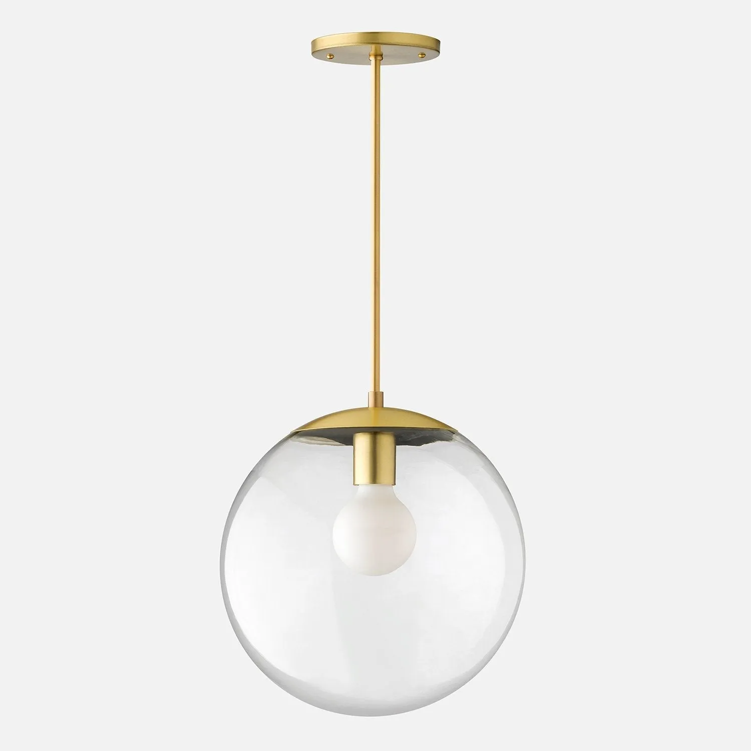 Luna Rod Pendant with 12" Clear Shade