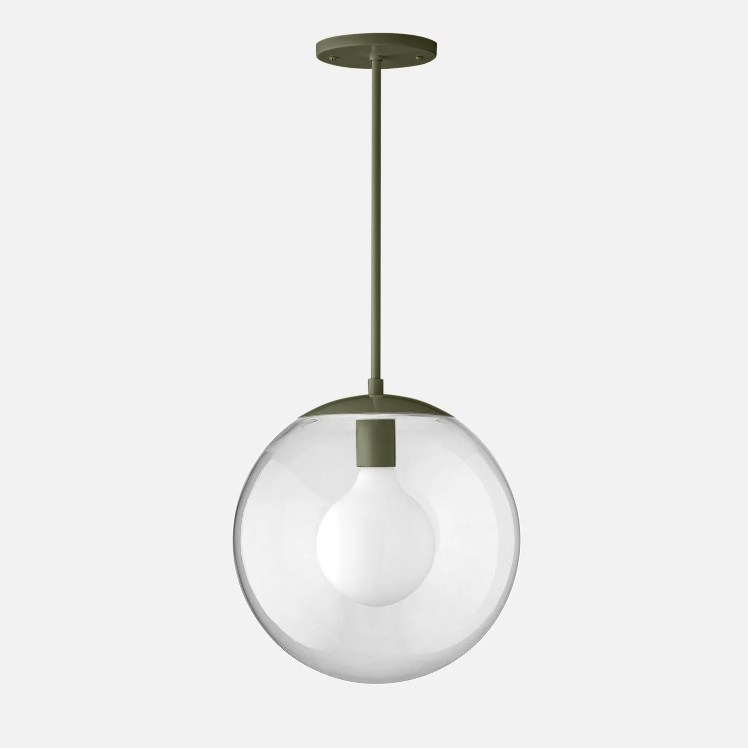 Luna Rod Pendant with 12" Clear Shade