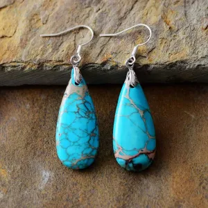 Luxury Teardrop Natural Stones Earrings