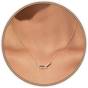 Luxval Diamond Pendant Gold Necklace for WomenDainty 18k Gold Plated Choker Necklaces Simple Gold Jewelry Gifts for Women Girls