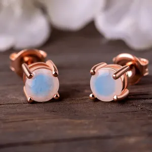 Lynx' Moonstone Stud Earrings