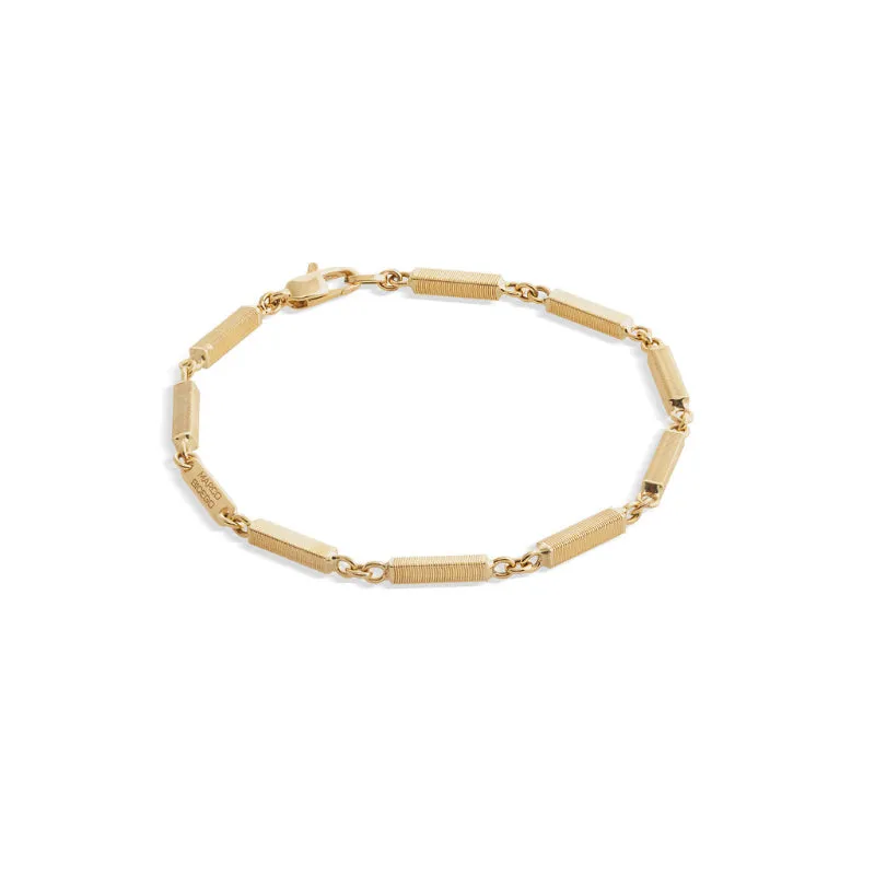 Marco Bicego Uomo Collection 18K Yellow Gold Coil Station Wide Link Bracelet