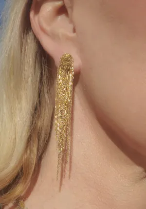 Martin Bernstein 18K Yellow & White Gold Fringe Earrings