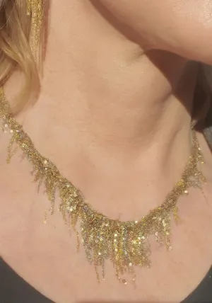 Martin Bernstein 18K Yellow & White Gold Fringe Necklace
