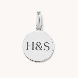 Maxi Engravable Disc Pendant in Silver