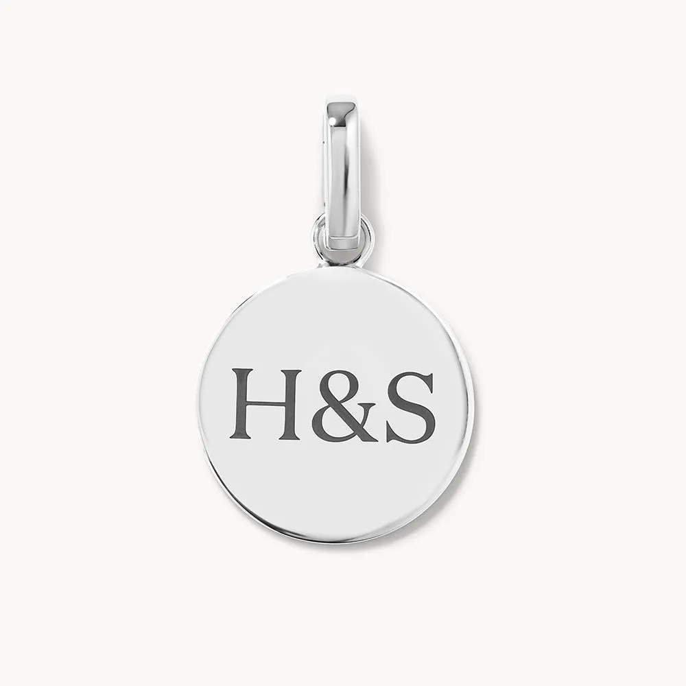 Maxi Engravable Disc Pendant in Silver