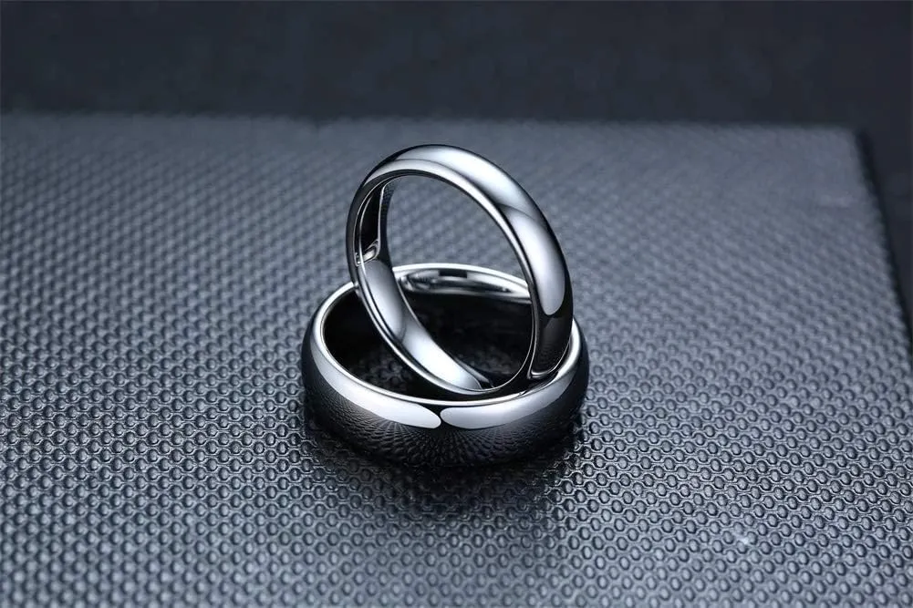 MEALGUET Personalized Couple Rings,Custom Engrave Tungsten/Stainless Steel His and Her Matching Promise Wedding Ring Set for Men Women,Custom Spinner Rings,Gifts for Valentine's Day