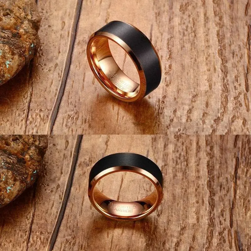 Men's 8mm Matte Tungsten Wedding Band