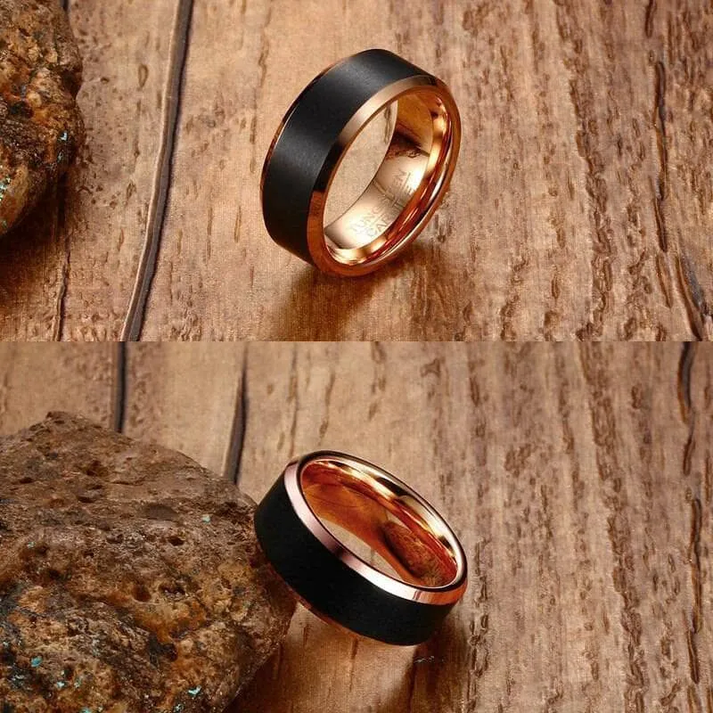 Men's 8mm Matte Tungsten Wedding Band