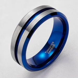 Men's Tungsten Carbide Groove Wedding Band