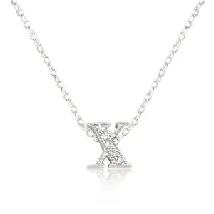 Micro-Pave Initial X Pendant