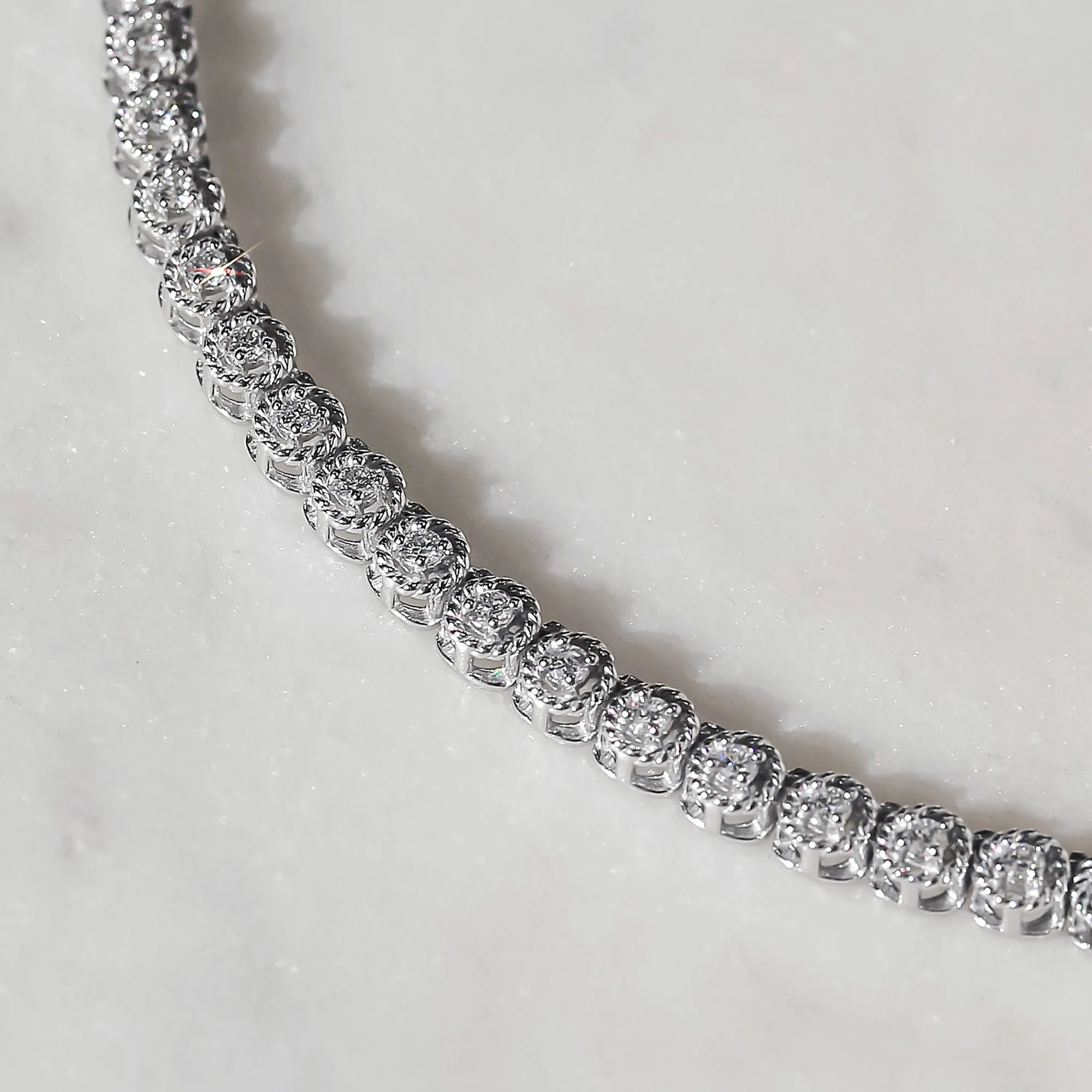 Minerva Tennis Strand Necklace