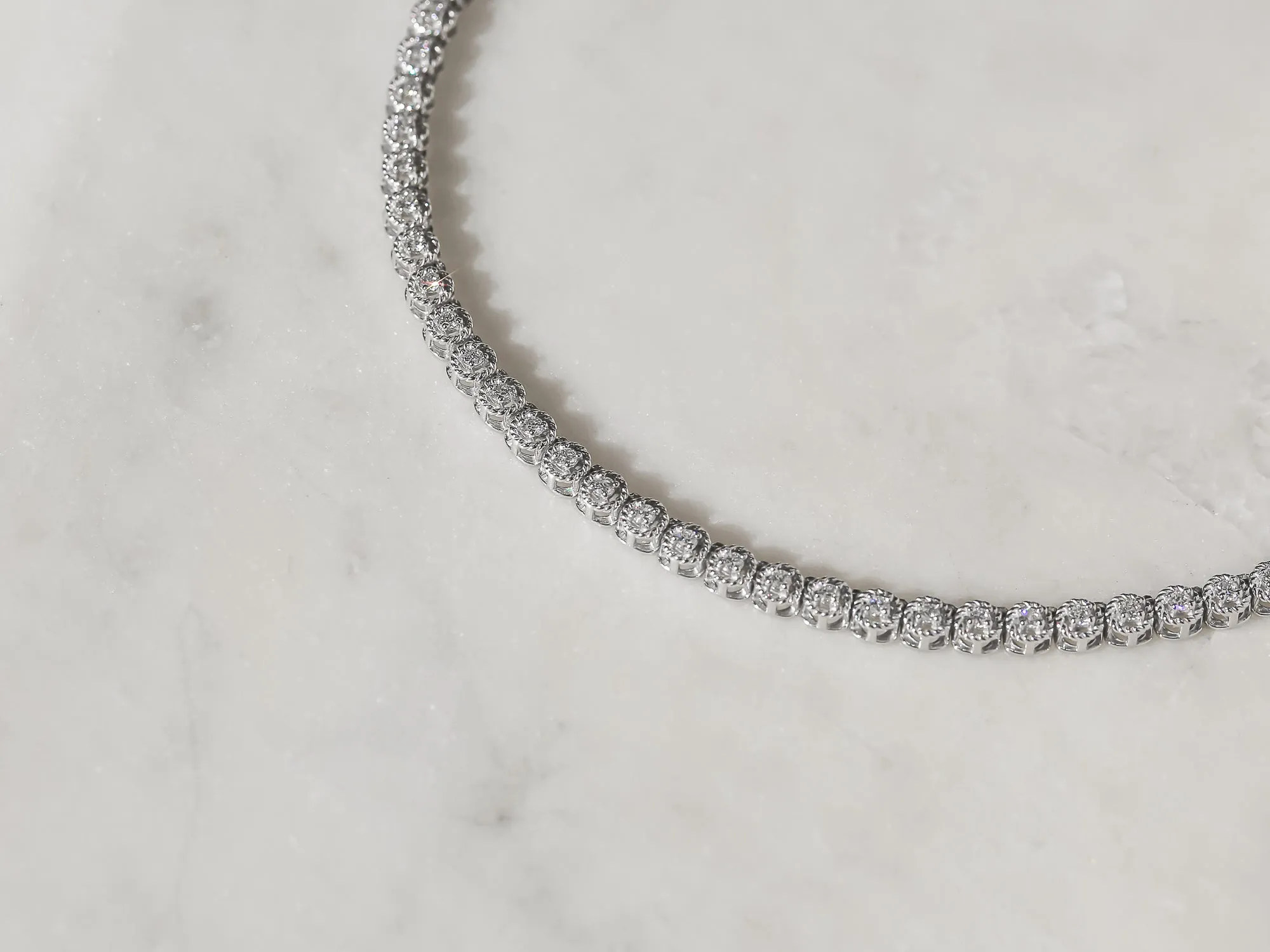 Minerva Tennis Strand Necklace