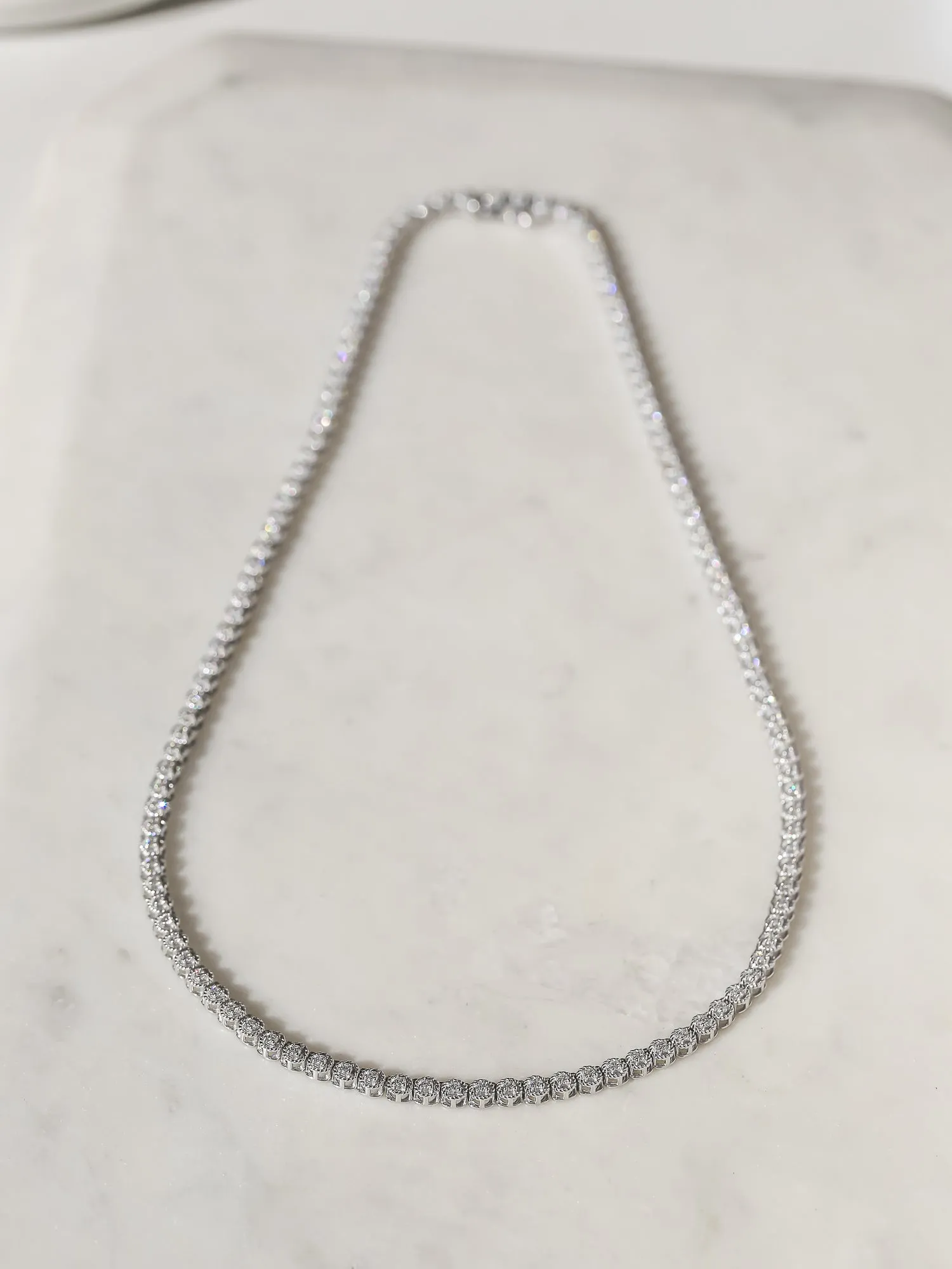 Minerva Tennis Strand Necklace