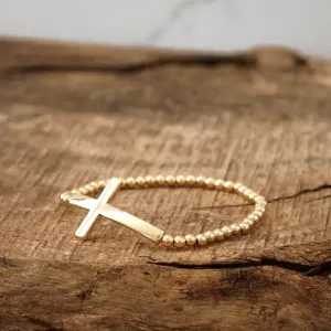 Minimal Cross Stretchy Bracelet