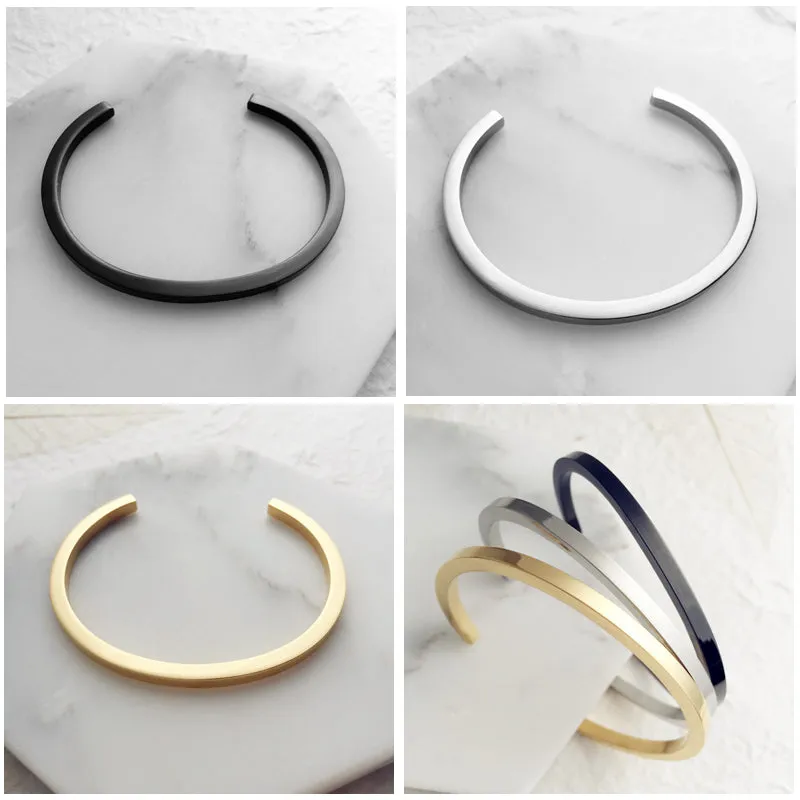 Minimalist and Simple Men Cuff Bracelets