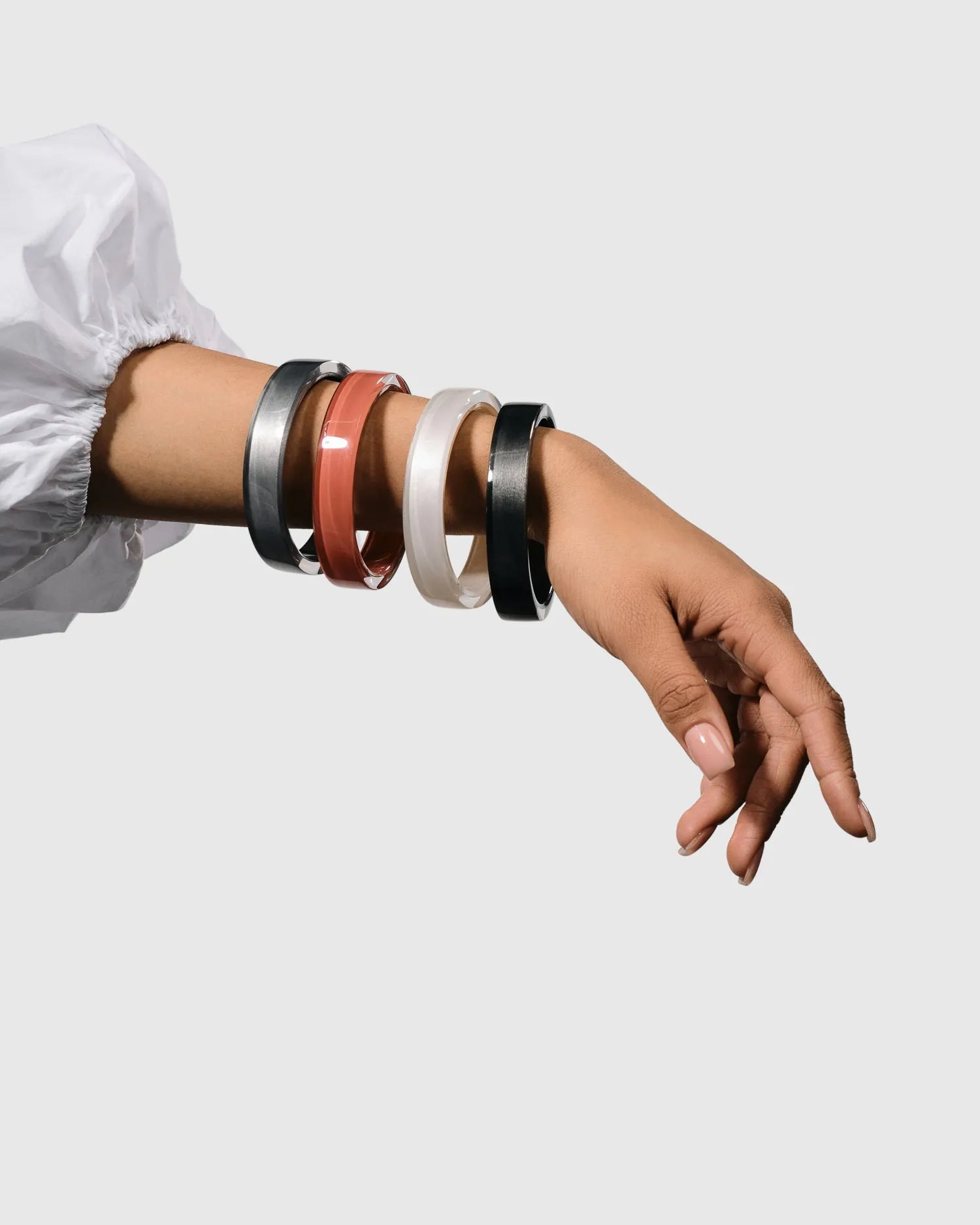 Minimalist Bangle Bracelet, Frost