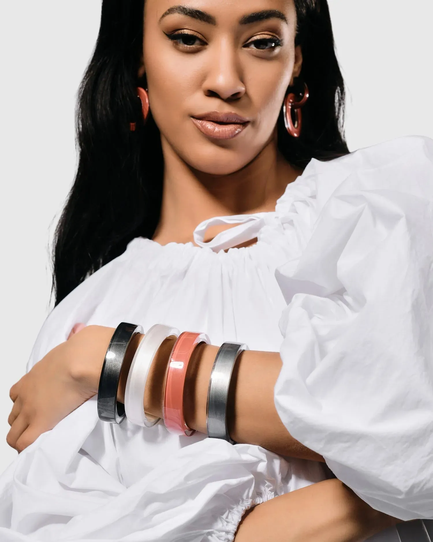Minimalist Bangle Bracelet, Frost
