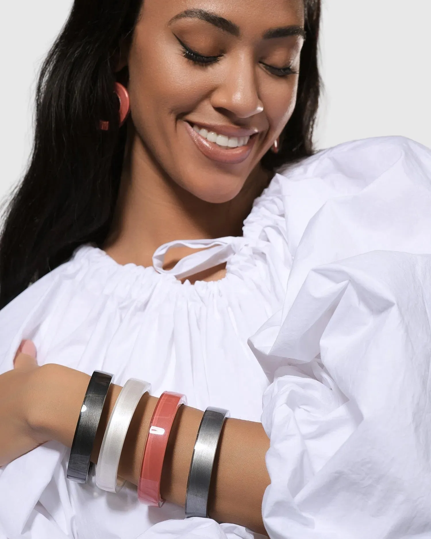 Minimalist Bangle Bracelet, Frost