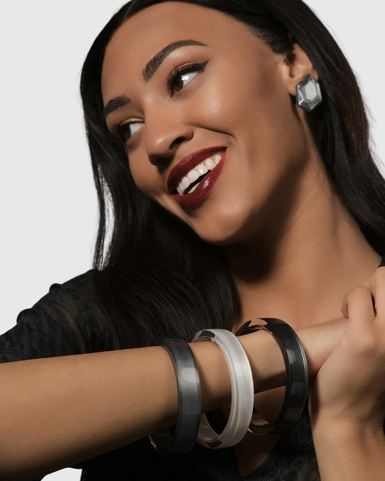 Minimalist Bangle Bracelet, Frost