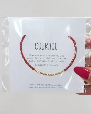 Minimalist Bracelet, Courage - Pomegranate - FINAL SALE