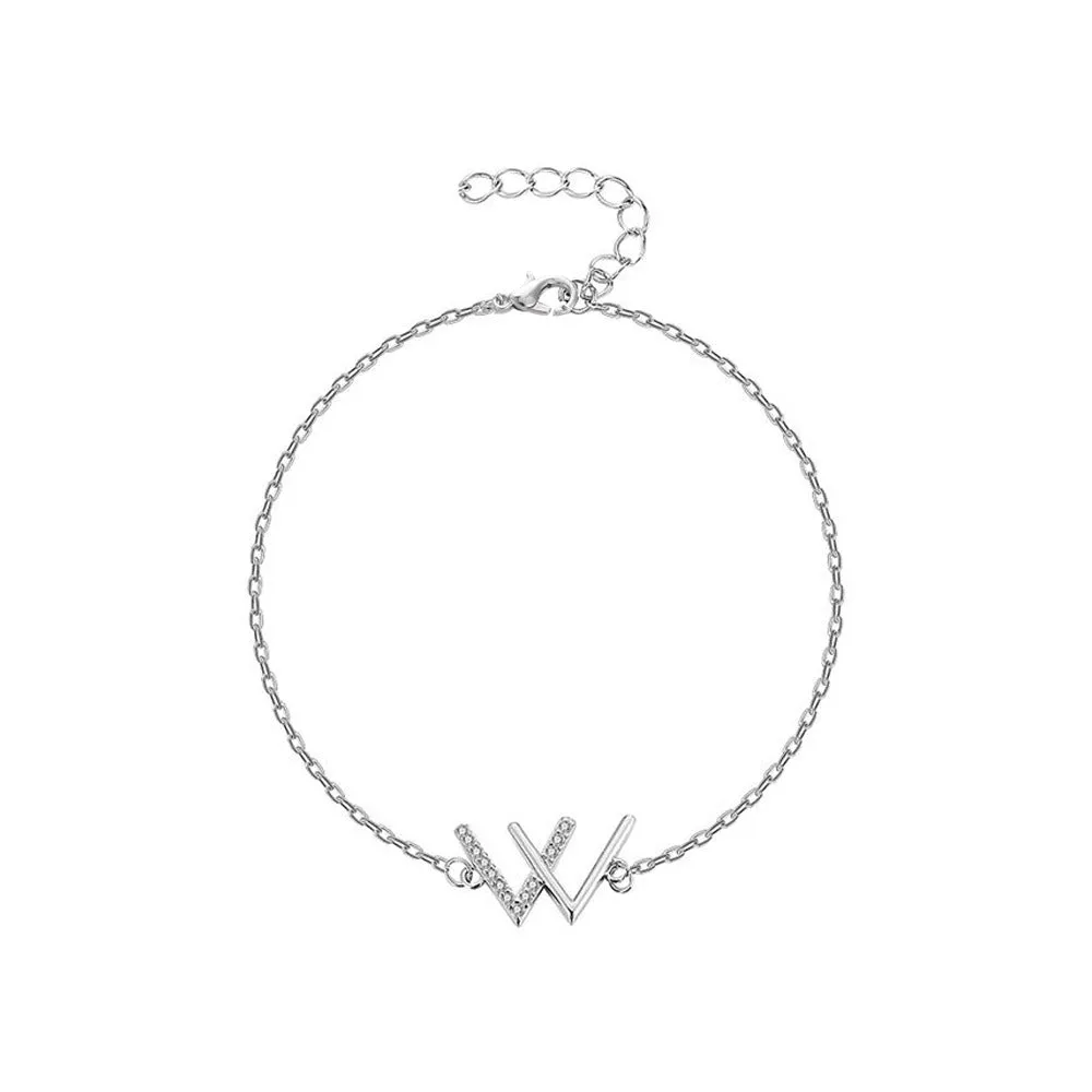 Minimalist W-shaped Diamond Forest Series Bracelet