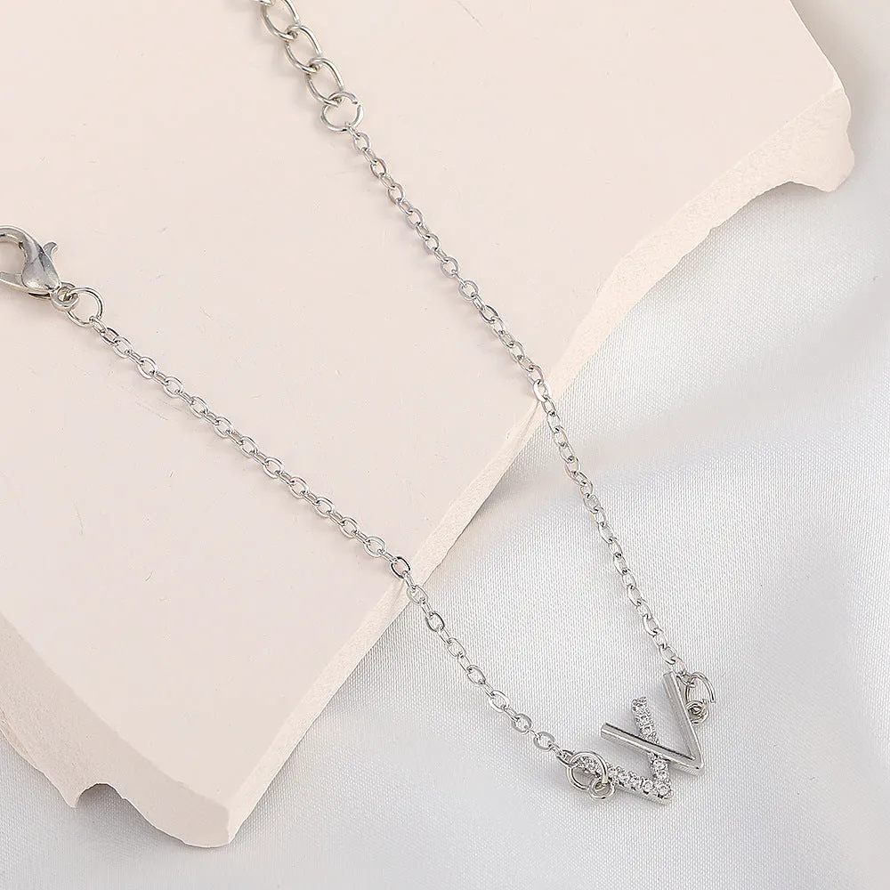 Minimalist W-shaped Diamond Forest Series Bracelet